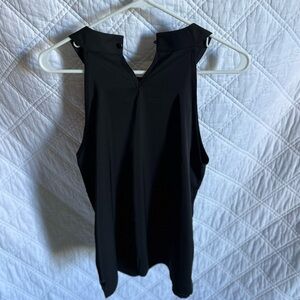 Diamond accented sleeveless blouse